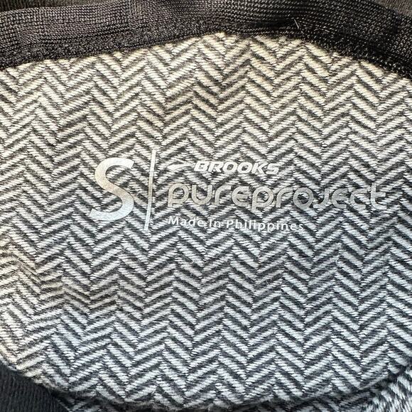 Brooks Pure Project Men's Black grey Hooded Zip Jacket Asymmetrical Zip Small - Picture 7 of 11